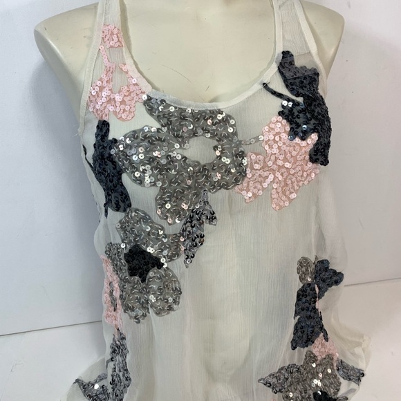 Candie's Sheer Sparkle Blouse - Picture 2 of 5